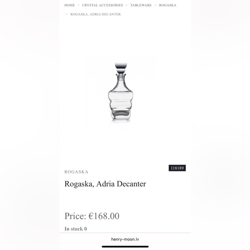 Beautiful crystal decanter Adria